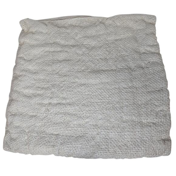 Pottery Barn Faye Linen Textured Pillow Cover Beige Boho Zipper Woven 835749 - Picture 1 of 7